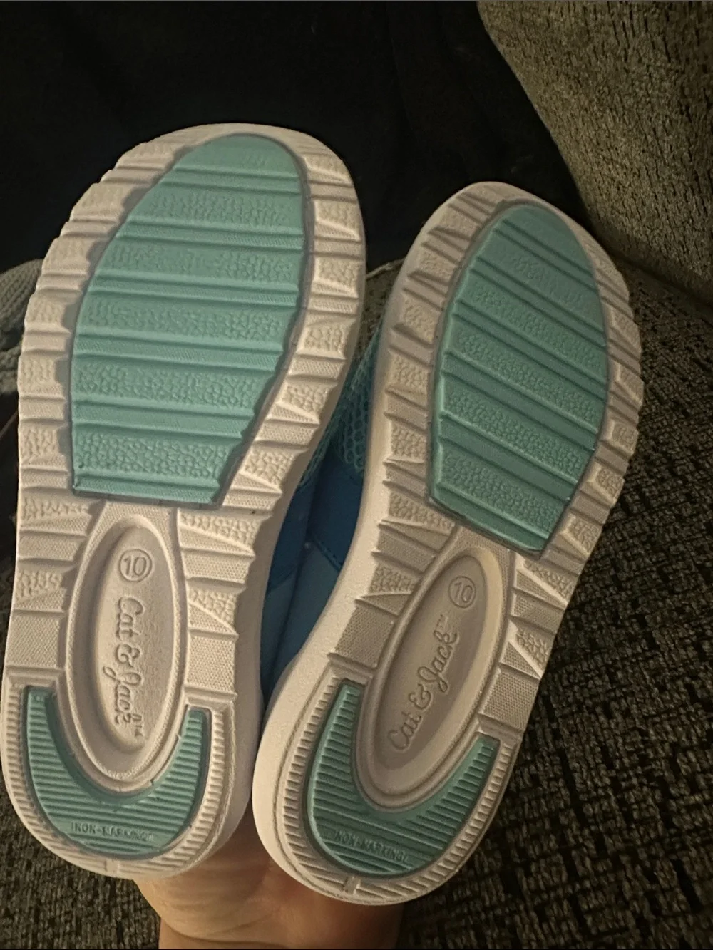 Cat & Jack Light Blue Kids Mesh Water Shoes with Hook Strap